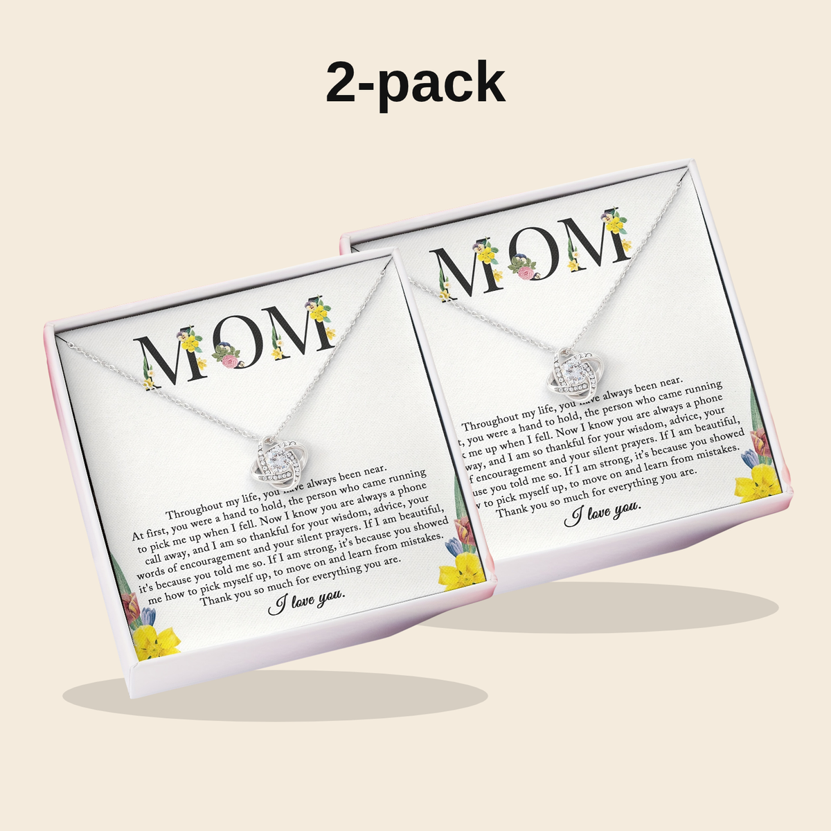 HeartNote 2-pack: two gift boxes with the MOM card